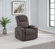 Louie Chenille Upholstered Power Lift Massage Chair Brown