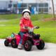Aosom 6V Electric Toy Car with Back Trailer, Forward Backward, Wear-Resistant Wheels for Ages 18-36 Months, Pink