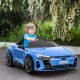 Aosom Electric Car for Kids, 12V Licensed Audi RS E-tron GT 3.1 MPH Kids Ride on Car, Ride-on Toy with Remote Control, 4 Suspension Wheels, Horn, Music, Lights, for Boys and Girls, Blue