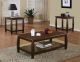 Dixon 3-piece Rectangular Wood Coffee Table Set Espresso