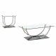 Danville 2-piece Glass Top Coffee and End Table Set Chrome