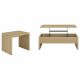 Canoga 2-piece Lift Top Cocktail Coffee Table Set Light Oak