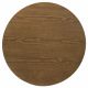 Franklin Round Wood Pedestal Side End Table Dark Brown
