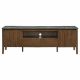 Bradley 63-inch 2-Door SmartTop TV Stand Smokey Grey and Brown