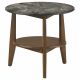Bradley 2-Piece Round SmartTop Coffee Table Set Smokey Grey and Brown