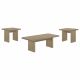Decker 3-piece Coffee and End Table Set Natural Oak
