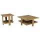 Dawn 2-piece Round Coffee and End Table Set Mango Brown