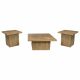 Devar 3-piece Square Coffee and End Table Set Mango