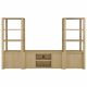 Laurelton 3-piece Entertainment Center TV Stand Light Oak