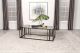 Adri Rectangular Glass Top Coffee Table Black Nickel