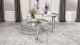 Delia 2-Piece Round Glass Top Nesting Coffee Table Chrome