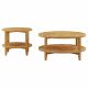 Camillo 2-piece Round Coffee and End Table Set Maple 