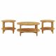 Camillo 3-piece Round Coffee and End Table Set Maple 