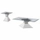 Jenny 2-piece Rectangular Coffee and End Table Set Chrome