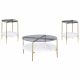 Jonelle 3-piece Round Coffee and End Table Set Gold