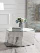 Capella Mirrored Abstract Geometric Coffee Table Silver