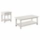 Payne 2-piece Coffee and 1-drawer End Table Set White