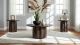 Cayenne 3-piece Solid Mango Wood Coffee Table Set Walnut