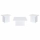 Devar 3-piece Square Coffee End Table Set White High Gloss