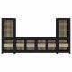 Denison 3-piece Entertainment Center 79-inch TV Stand Black