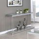 Anne Acrylic Glass Top Entryway Sofa Console Table Chrome