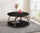 Dacre Round Engineered Wood Top Coffee Table Dark Grey