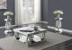 Amalia 3-piece Mirrored Coffee and End Table Set Silver