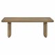 Adina Rectangular Wood Coffee Table Distressed Light Brown
