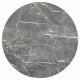 Franklin Round Wood Pedestal Side End Table Grey and Dark Brown