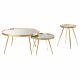 Kaelyn 3-piece Round Coffee and End Table Set Gold
