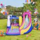  Inflatable Water Slide Bounce House with Trampoline, Climbing Wall, Water Cannon, Basketball Hoop, Splash Pool, 450W Blower, Unicorn Themed Bouncy House for Kids 3-8 Years Old
