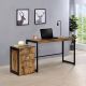 Estrella 2-piece Office Desk File Cabinet Set Rustic Nutmeg