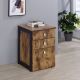 Estrella 3-drawer Home Office File Cabinet Rustic Nutmeg