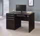 Halston 47-inch 2-drawer Office Desk with Cabinet Cappuccino