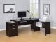 Skeena 3-piece Home Office Computer Desk Set Cappuccino