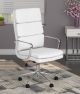 Ximena Upholstered Adjustable High Back Office Chair White