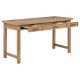 Vermes 55-inch 3-drawer Writing Desk with Power Outlet Light Ash