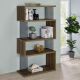 Emelle 63-inch 4-shelf Glass Panel Bookshelf Aged Walnut