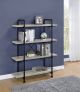 Delray 56-inch 4-shelf Bookshelf Grey Driftwood and Black