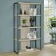 Loomis 72-inch 4-shelf Bookshelf Whitewashed Grey