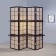 Iggy 4-Panel Room Divider Folding Shoji Screen Cappuccino