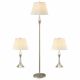 Griffin 3-piece Floor and Table Lamp Set Brushed Nickel