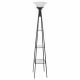 Gianni 70-inch 3-shelf Frosted Torchiere Floor Lamp Black