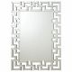 Forman 38 x 48 Inch Greek Motif Frameless Wall Mirror Silver