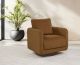 Iris Fabric Upholstered Swivel Accent Chair Rust