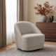 Leon Chenille Upholstered Swivel Accent Chair Beige