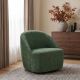 Leon Chenille Upholstered Swivel Accent Chair Green