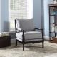 Blanchett Upholstered Bobbin Accent Chair Grey and Black