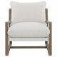 Geneva Boucle Upholstered Wood Arm Accent Chair Sand