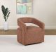 Westhill Boucle Upholstered Swivel Accent Chair Berry